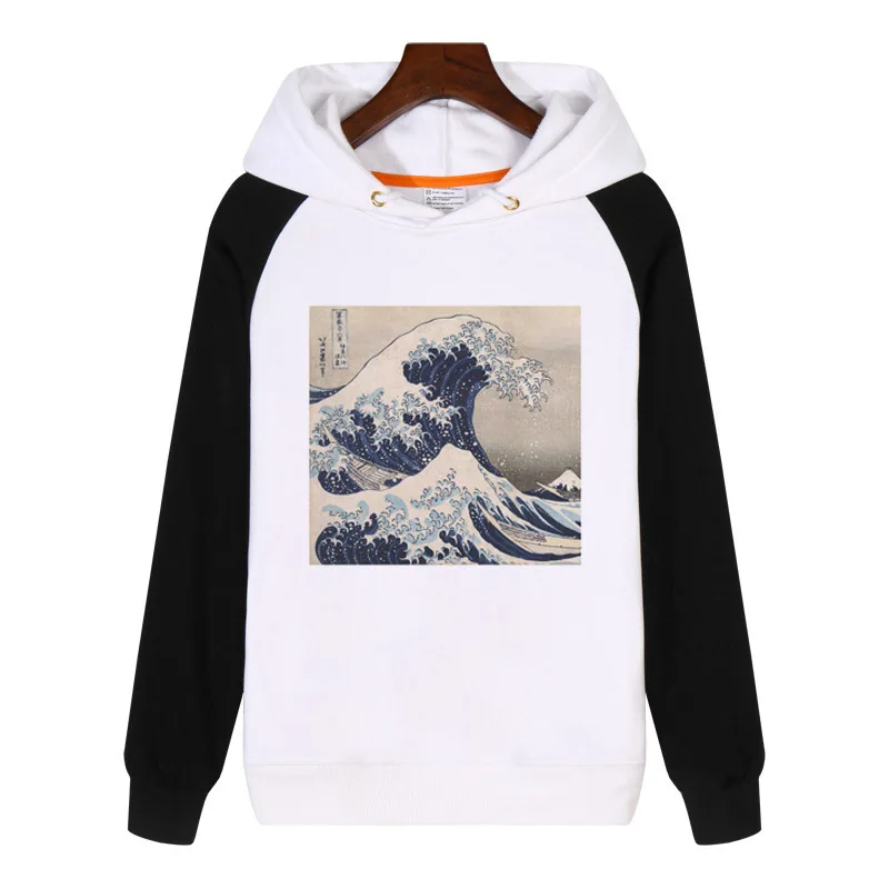 Толстовки с капюшоном The Great Wave модная мужская и женская толстовка зимняя уличная