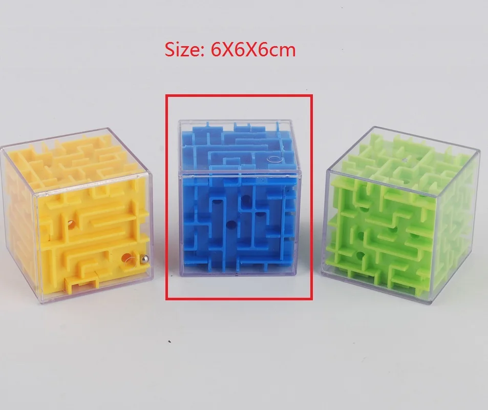 Волшебный 3D лабиринт шар интересный пазл лабиринт игра вызов интеллект и идея Perplexus Обучение игрушки для повышения IQ для детей - Цвет: Blue