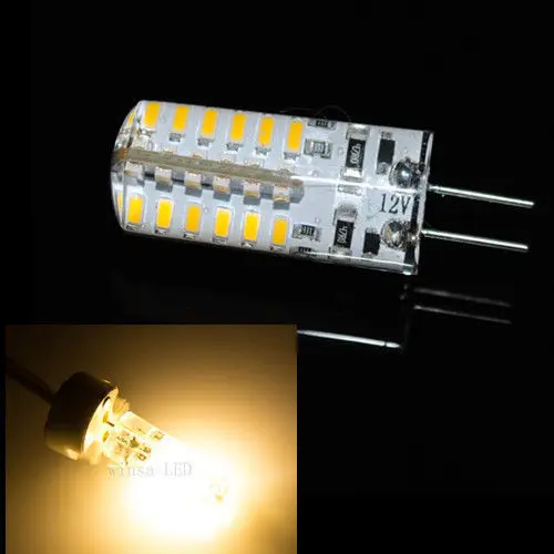 

5 шт. G4 4 Вт SMD 3014 48 светодиодная лампа для автомобильного шкафа Теплый чистый белый DC12V 320LM силикагель 360 градусов