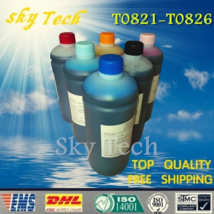 

1000ML*6 Dye refill ink suit for Epson T0821 - T0826 , Bulk ink suit for Epson R390 R270 R290 R295 RX590 RX615 RX610 RX690