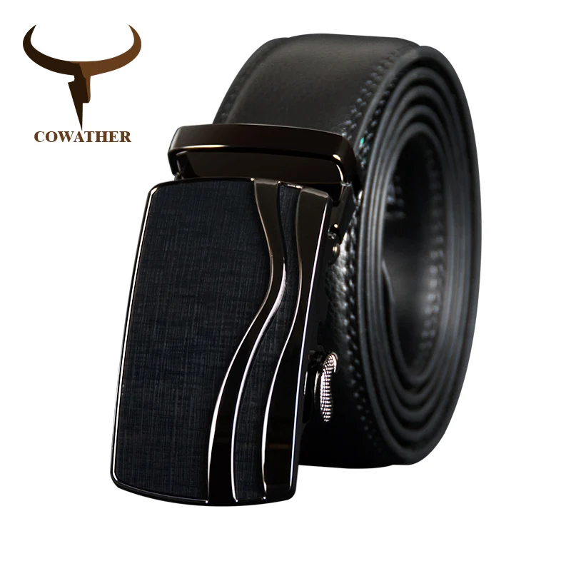 

COWATHER Belt Cow Genuine Leather Belts for Men Vintage Male Cowhide Strap High Quality Metal Automatic Buckle Waistband CZ123