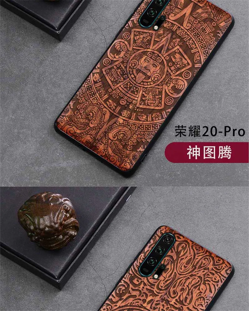 Резной деревянный ящик для huawei Honor 20 противоударный чехол TPU бампер чехол для huawei Honor 20 чехол деревянная оболочка Honor 20 Pro