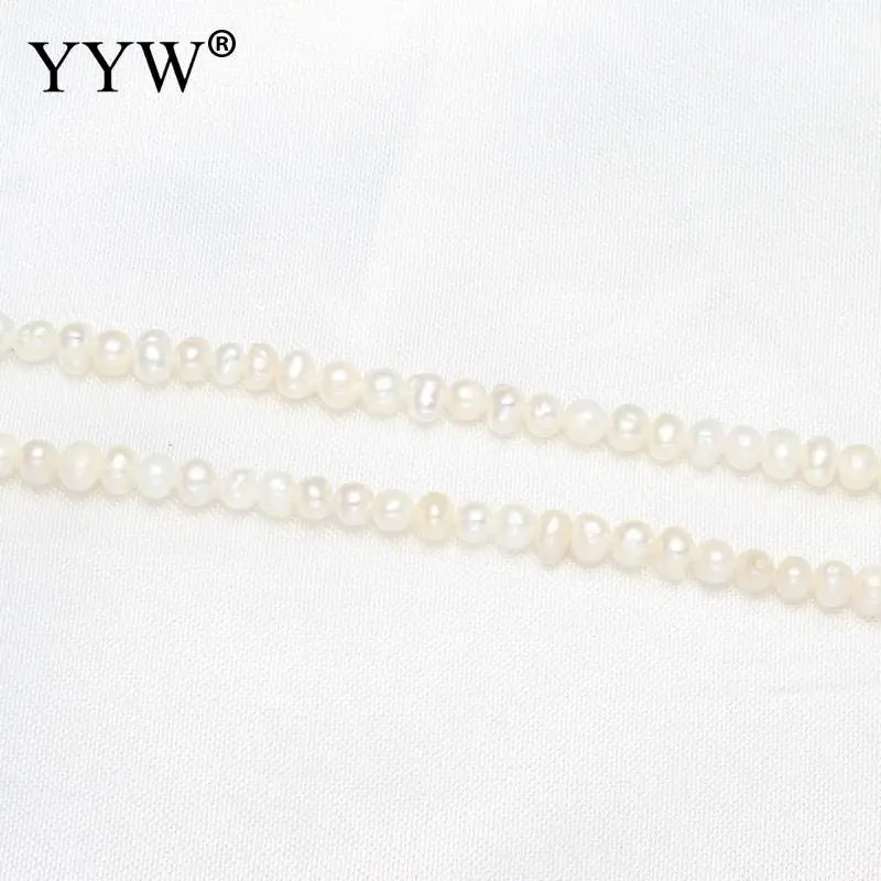 Beads For DIY Jewelry Making Necklace &amp Bracelet Gem Stone Natural Freshwater Pearl Loose white 4-5mm | Украшения и аксессуары