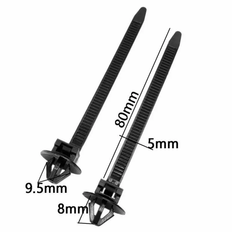 Крепежные Кабельные Зажимы для галстука автомобиля Универсальные 50 шт. аксессуары нейлоновый кабель ткацкий станок хомут ремешок с застежкой черный 80 мм* 5 мм
