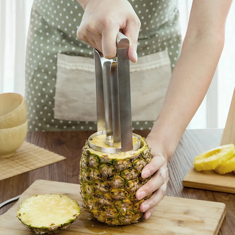 Новый Стиль Нержавеющей Стали Фрукты Ананас Slicer Пилер Резак Кухня Инструмент