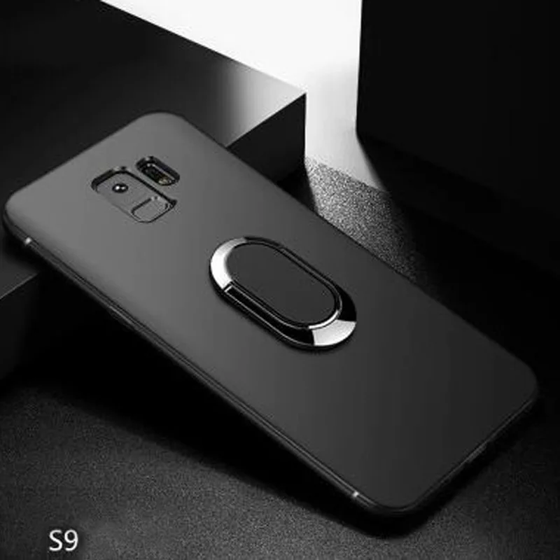 Автомобильный кронштейн Кольцо магнитный ТПУ защитный чехол для S9 plus Samsung s9 Galaxy