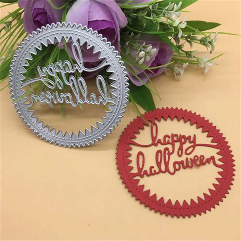 Счастливый Хэллоуин металлические Вырубные штампы фотоальбом карточка бумага