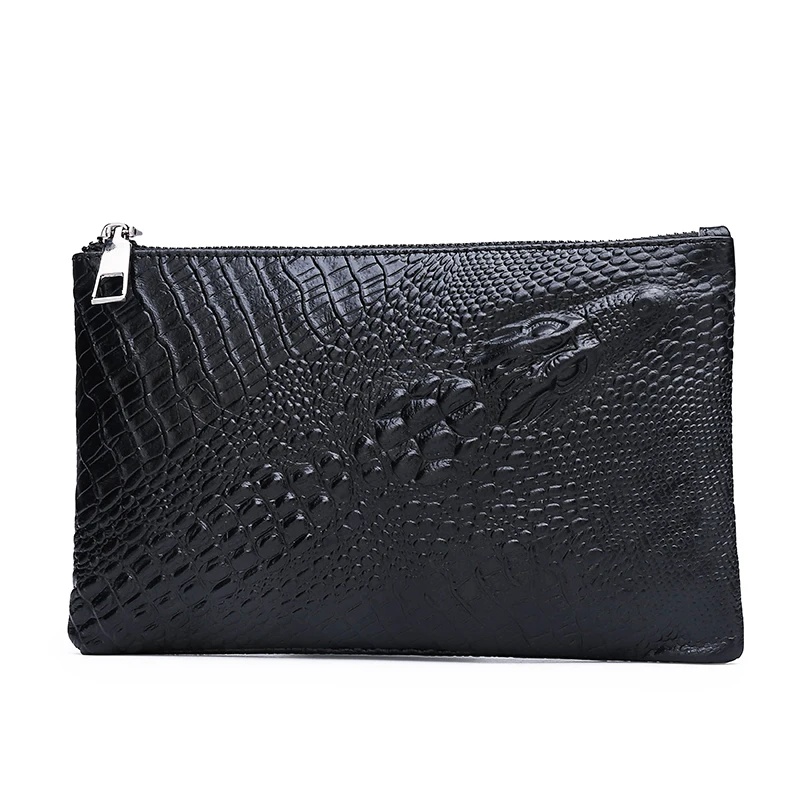 menpurnai black hand wallets alligator leather wallet men purse long wallet male clutch bag crocodile pattern carteira masculina free global shipping