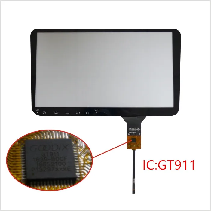 Универсальный 9 дюймов GT911 емкостный сенсорный дигитайзер для Android автомобильный DVD НАВИГАЦИЯ сенсорный экран панель Стекло с кнопкой