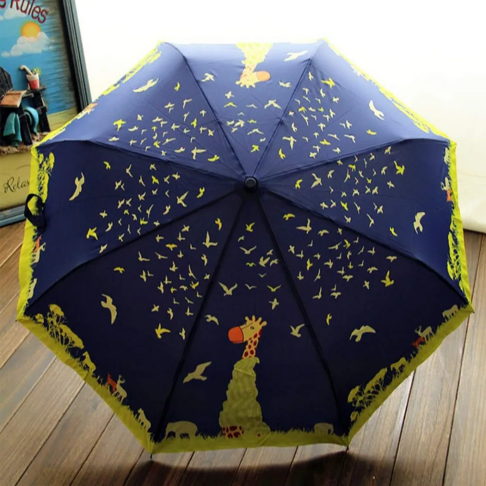 Зонт Прекрасный Жираф Чайка креативный самооткрывающийся автоматический