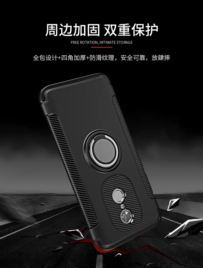 For Xiaomi Redmi Note 4 4X Case Hard PC+Silicone With Stand Ring Magnet Hybrid Protective Back Cover for xiaomi redmi 4x shell |
