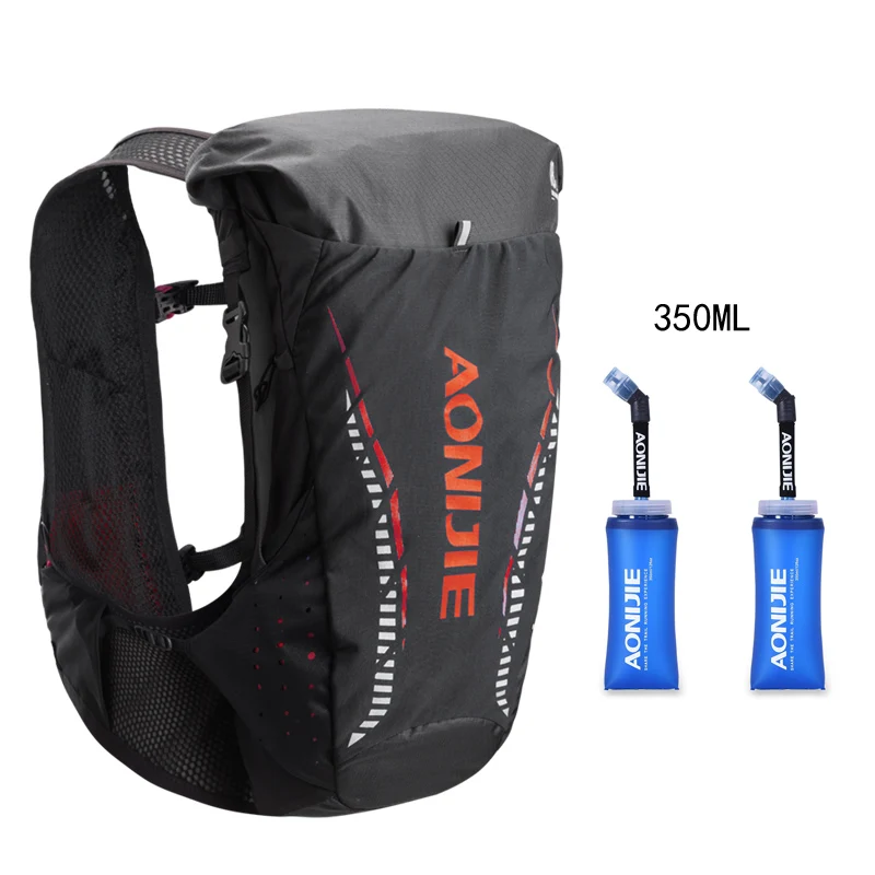 C943red--SD13-350ML AONIJIE 18L Открытый легкий гидратационный рюкзак, сумка, жилет для 2L водяного пузыря, Походов, Кемпинга, бега, марафона, гонки - Цвет: C943red--SD13-350ML