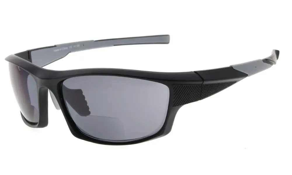 BlackGrey SG904 Eyekepper TR90 спортивные бифокальные Солнцезащитные очки Бейсбол Бег Рыбалка Вождение Гольф Софтбол Пешие прогулки читатели - Цвет оправы: BlackGrey