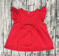Easter baby flutter sleeve top 2017 summer pearl dress toddler Ruffle Sleeve T shirt Lovely Girls Boutique Children Clothing