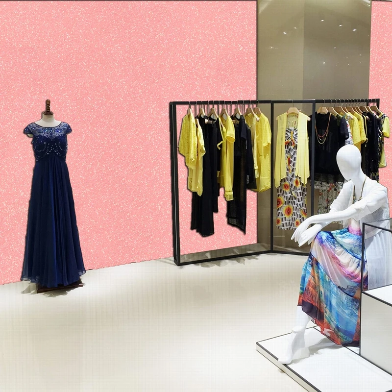 6m one roll pink rainbow glitter wallpaper for kids room modern and home | Обустройство дома