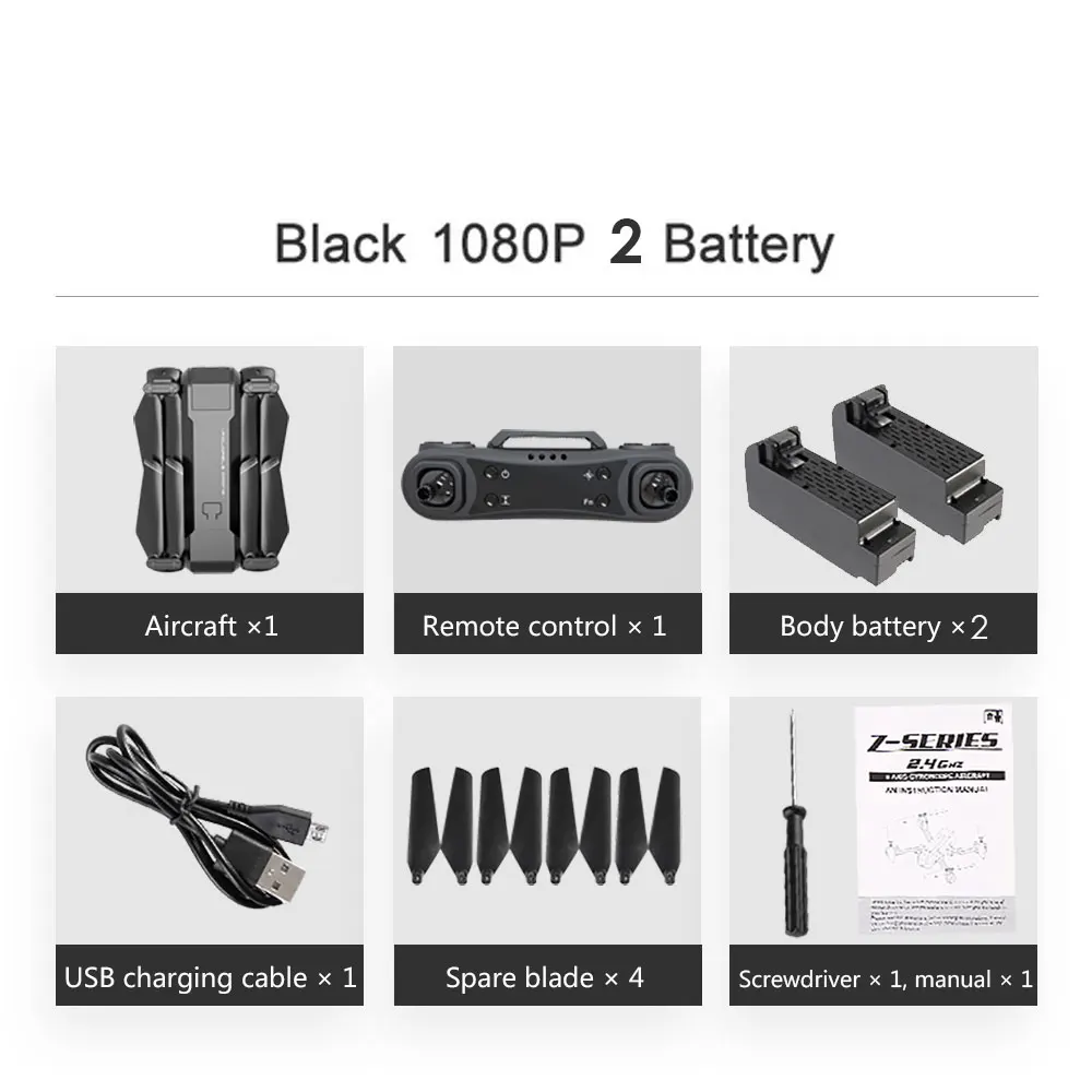 1080P 2 Battery KF607 WI-FI FPV RC складной беспилотный 4K камера Ultra HD двойная камера беспилотный режим квадрокоптер для детей подарки - Цвет: 1080P 2 Battery