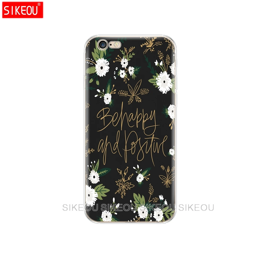 silicone Case For iphone 5s 5 s se soft cover Apple iPhone 6s 6 plus coque Print Painted flowers Shells Bags | Мобильные телефоны и