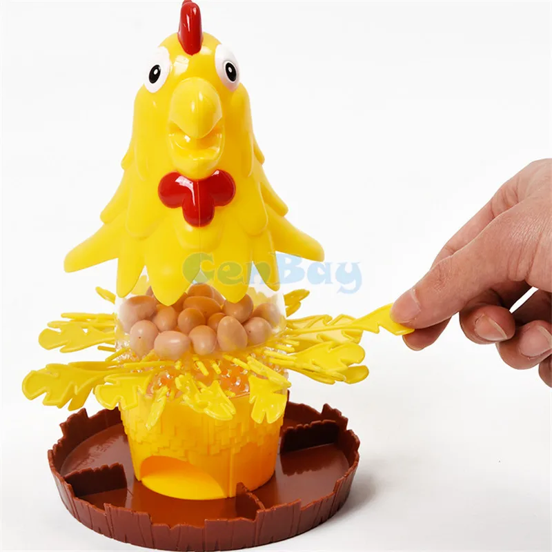 Смешные дети курица падение настольная игра слюнявчик перья из курицы не