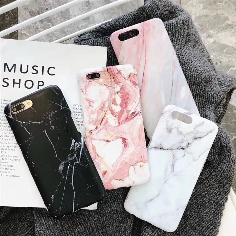 Роскошные Мрамор Телефон чехол для iPhone 7 Чехол X 6 S 8 плюс XR XS MXA Coque силиконовый
