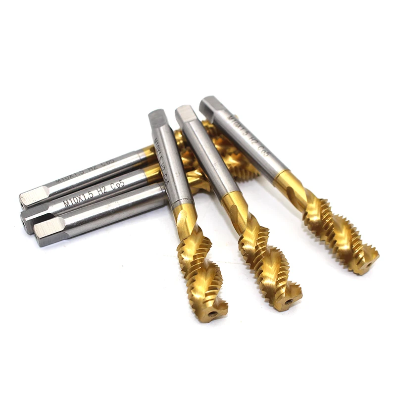 1PC Spiral Tap Titanium Plating HSS Cobalt Metric M3 M4 M5 M6 M8 M10 M11 M12 Machine Tool High Speed Steel Screw | Инструменты