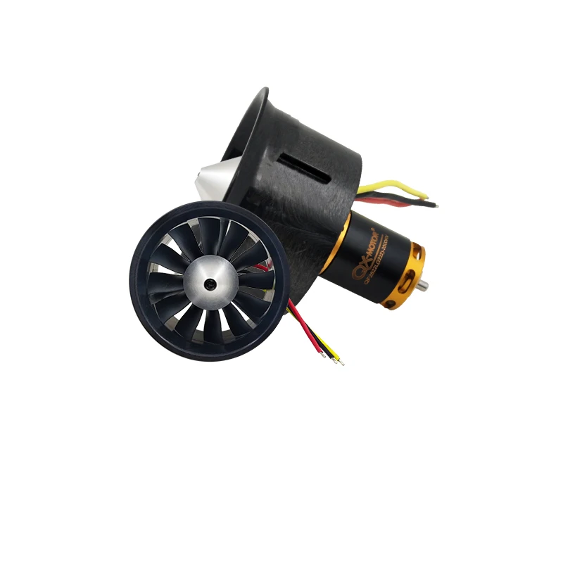 

QX-MOTOR Фирменная Новинка DIY беспилотник 64 мм EDF набор 2822 3500KV мотор, украшенное мозаикой из драгоценных камней, 12 лезвий канальный вентилятор дл...