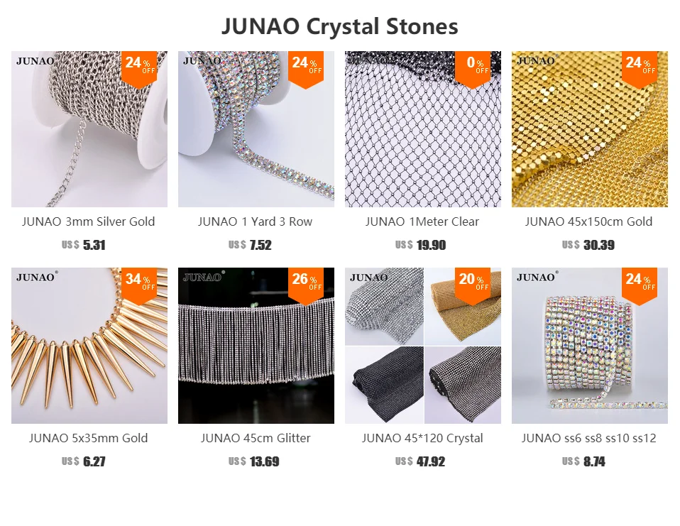 JUNAO 45x120 см Прозрачные исправление стразы на сетчатой основе лист стекло кристалл Отделка Ткань Золото Алюминий сетка аппликация из страз для платья ремесла