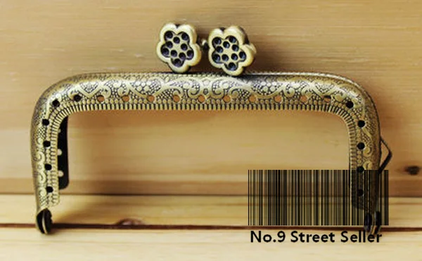 

10pcs/lot DIY 8.5cm Blossm Head Bronze Color Metal Purse Frame Handle for Bag Sewing Craft Tailor Sewer