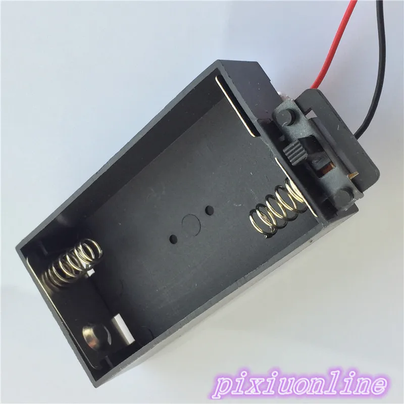 1 шт. прямоугольный черный пластиковый контейнер для батарей J134Y с переключателем