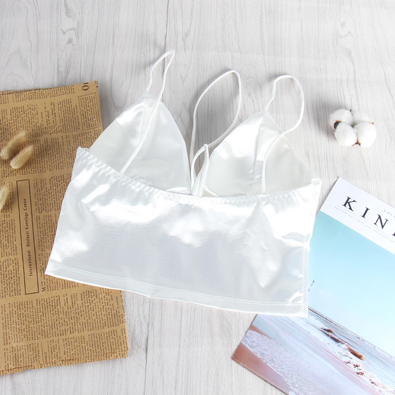 Summer Sexy Seamless Tube Tops Women Leisure Cotton Silk Top Bra Support Nude Lingerie bandeau top B0091 |
