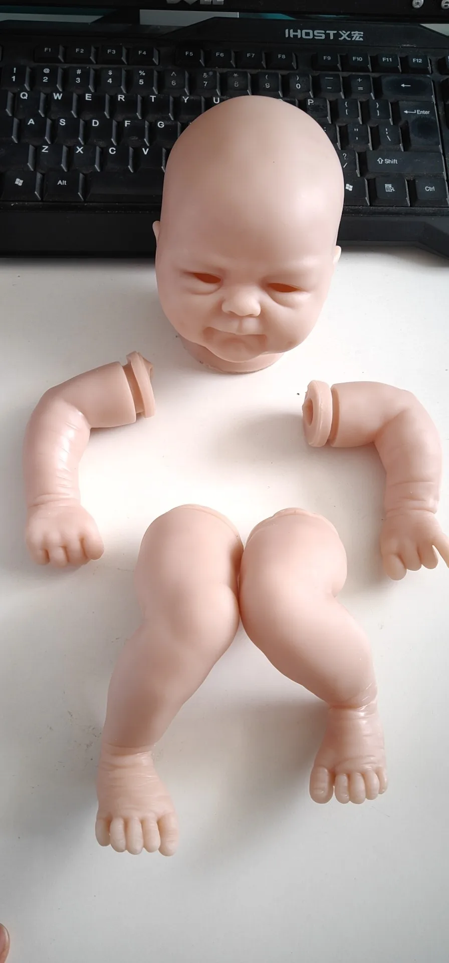17 дюймов Reborn Baby Doll наборы мягкий винил Reallife Новорожденные части тела DIY плесень аксессуары Неокрашенная Кукла реборн игрушки