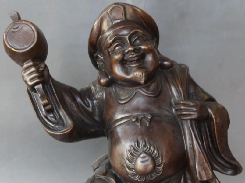 16 &quotКитайский чистый Бронзовый резной Япония счастливое богатство Будда монета