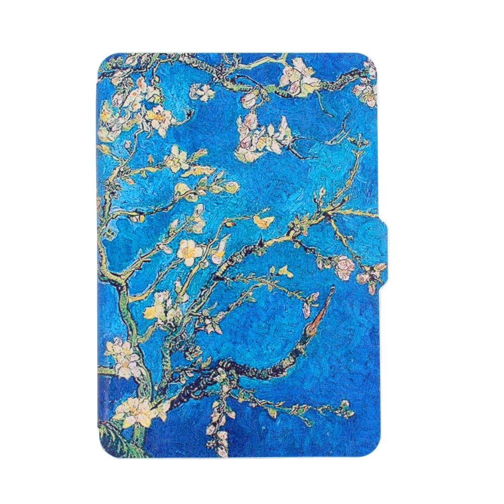 Умный кожаный чехол с принтом ультра тонкий для Amazon Kindle Paperwhite 1 2/paperwhite3 (новая