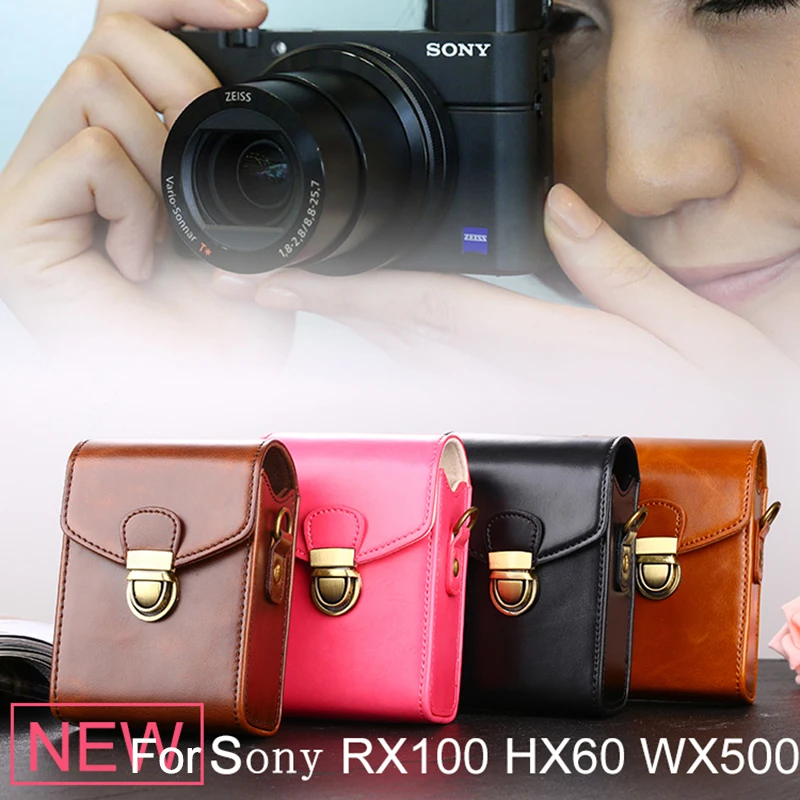 Сумка для камеры из ПУ кожи высокого качества кожаный чехол Sony RX100 II III IV M4 M5 HX90V HX90