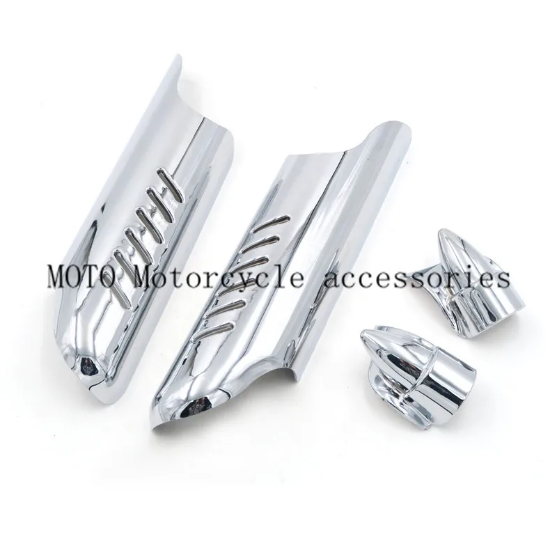 Черный хром вилка Нижняя нога дефлекторы щитки для Harley Touring Trike Electra Street Glide Road King FLH
