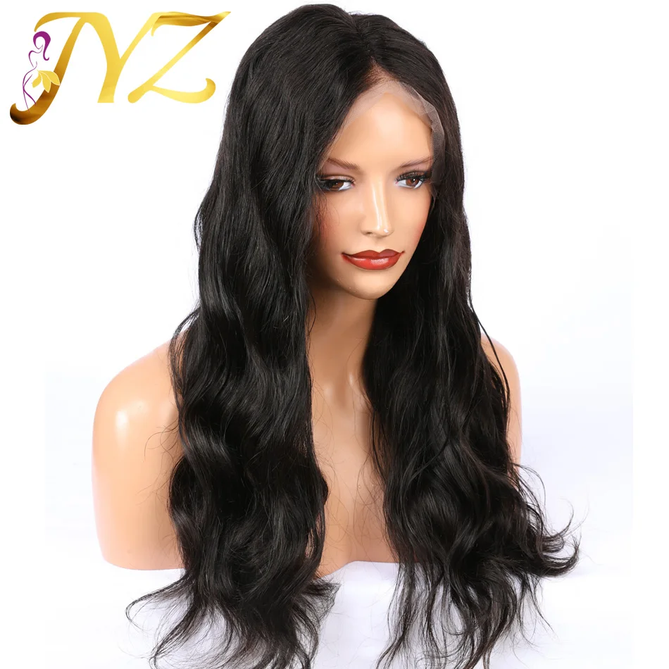 

JYZ Hair Human Hair Full Lace Wigs Pre Plucked Natural Hairline With Baby Hair Body Wave Brazilian Hair Wigs Bleached Knots