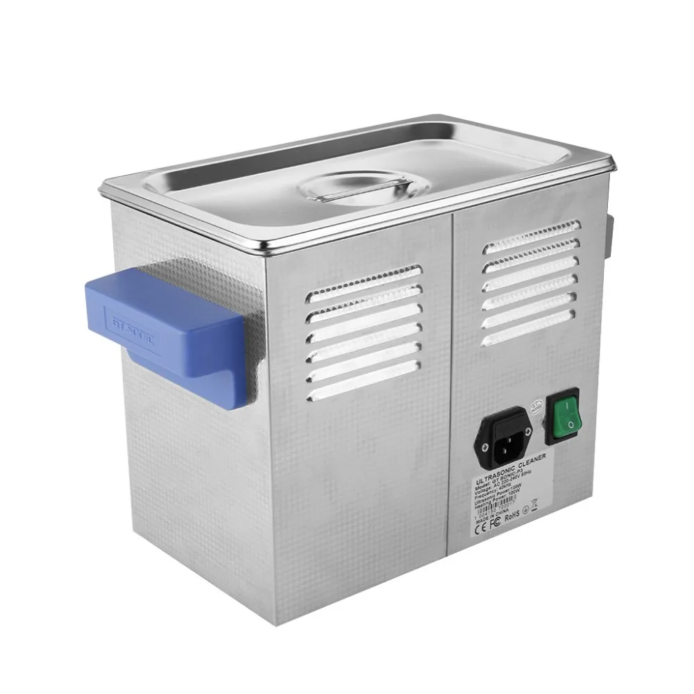 GT sonic P3 Ultra sonic очиститель, 3л нагреватель, таймер, регулируемая мощность, нержавеющая емкость для ванны, ультра звуковая ванна для чистки ювелирных изделий, корзины