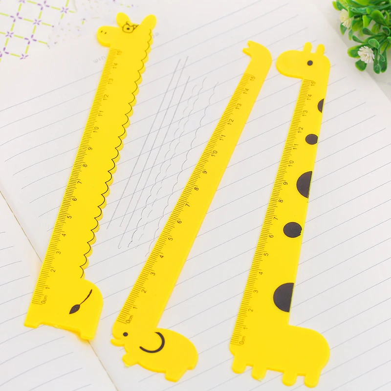 3 шт. детские пластиковые линейки с жирафом|straight ruler|student schoolgiraffe ruler |