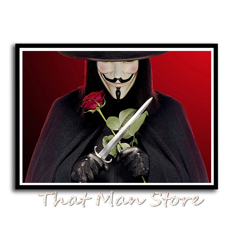 V для vendetta постер ясное изображение наклейки на стену украшение дома хорошее