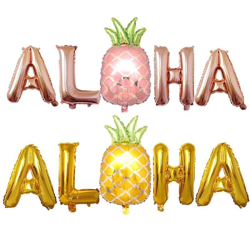 5 шт. Блестящий бандаж Aloha для лета Фламинго вечерние украшения гирлянда из букв