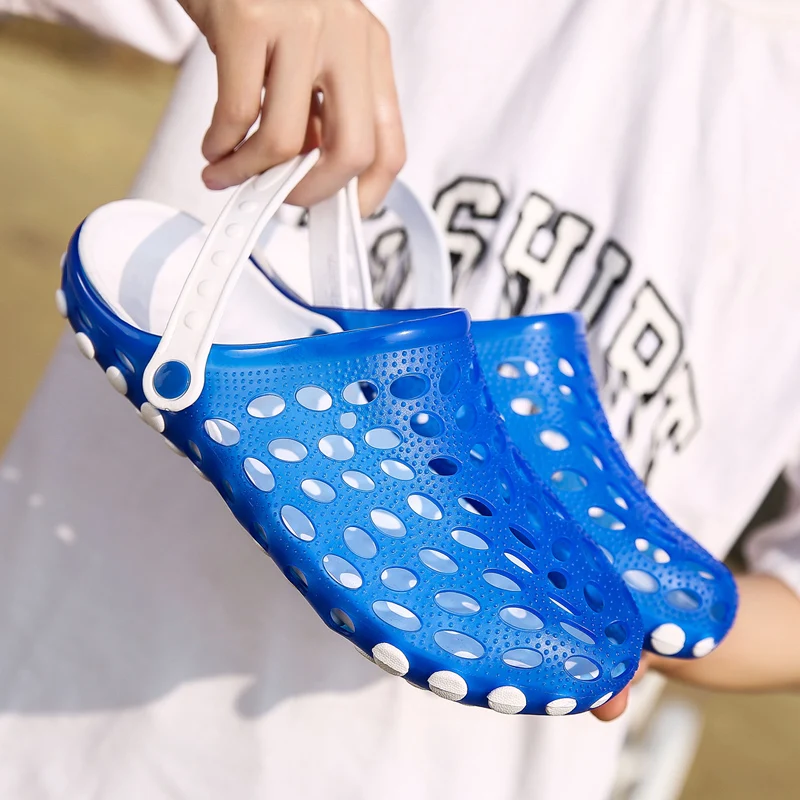L1868 Royal Blue Мужские тапочки; унисекс; летние сандалии на полой подошве; модные уличные пляжные повседневные кроссовки; пара пляжных сандалий; мужские шлепанцы; сандалии - Цвет: L1868 Royal Blue