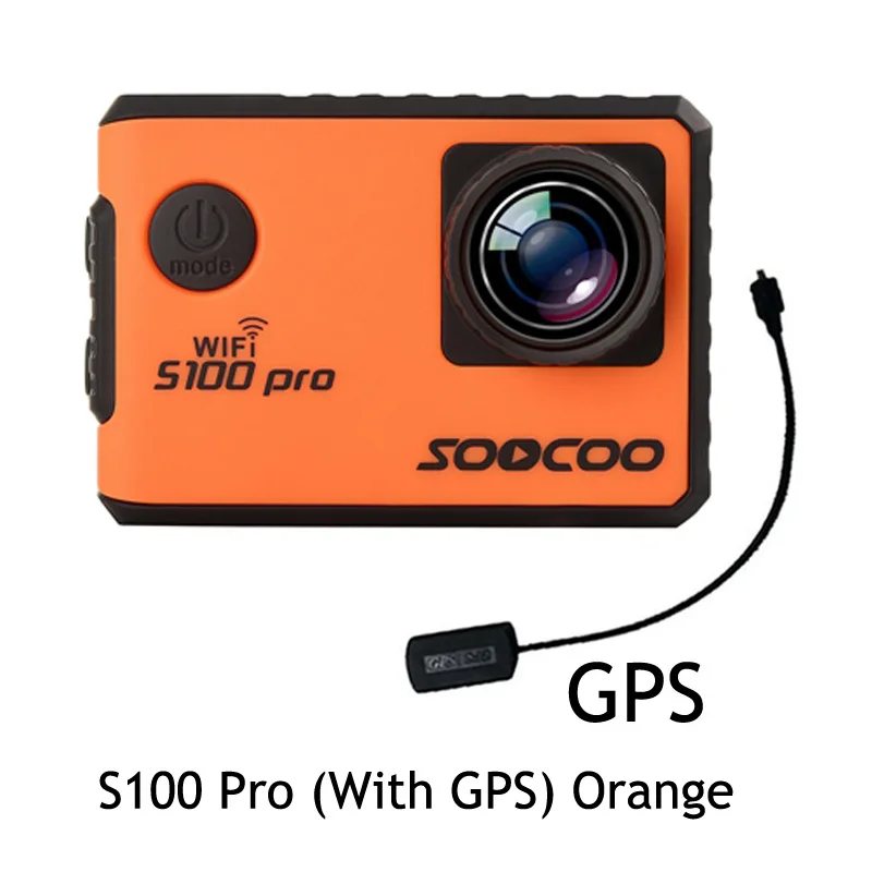 SOOCOO S100 S100 Pro Экшн-камера 4K NTK96660 сенсорный экран 20MP 30M Водонепроницаемая Спортивная камера опция gps гироскоп стабилизация изображения - Цвет: S100 Pro with GPS