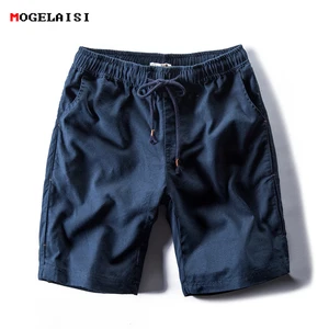 2019 новые летние льняные шорты мужские однотонные китайские стильные хлопковые льняные свободные повседневные шорты прямые шорты с эластичной талией Азиатский размер