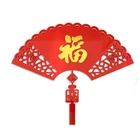 Китайский кунг-фу Вентилятор 3D трехмерные акриловые хрустальные наклейки на стену украшение дома гостиная вход диван тв стикер на стену