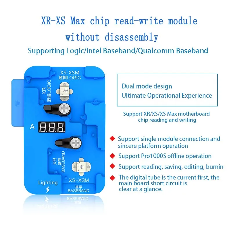 JC PRO1000S логическая лента EEPROM IC чип программист EEPROM IC чтение записи Ремонт для iPhone X XS Max XR 7 8 8P iPad 23456 - Цвет: for iphone xs xsm xr