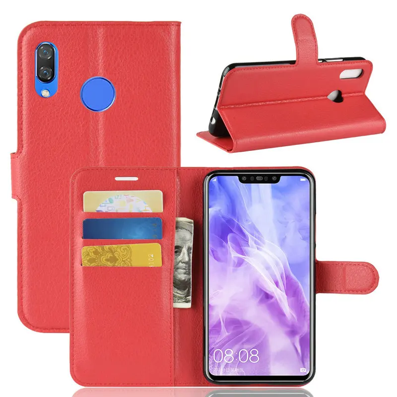 Кожаный чехол с откидной крышкой для Huawei nova 3 | Мобильные телефоны и аксессуары