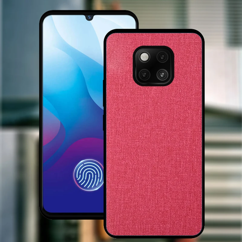Роскошный тряпичный чехол для Huawei huawey mate 20 Pro Мягкий ТПУ Жесткий ПК назад