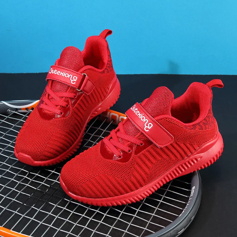 Children Student School Shoes Kids Sneakers Boys and Girls Casual Breathable Hook Loop Sports Running anti slippery | Детская одежда и