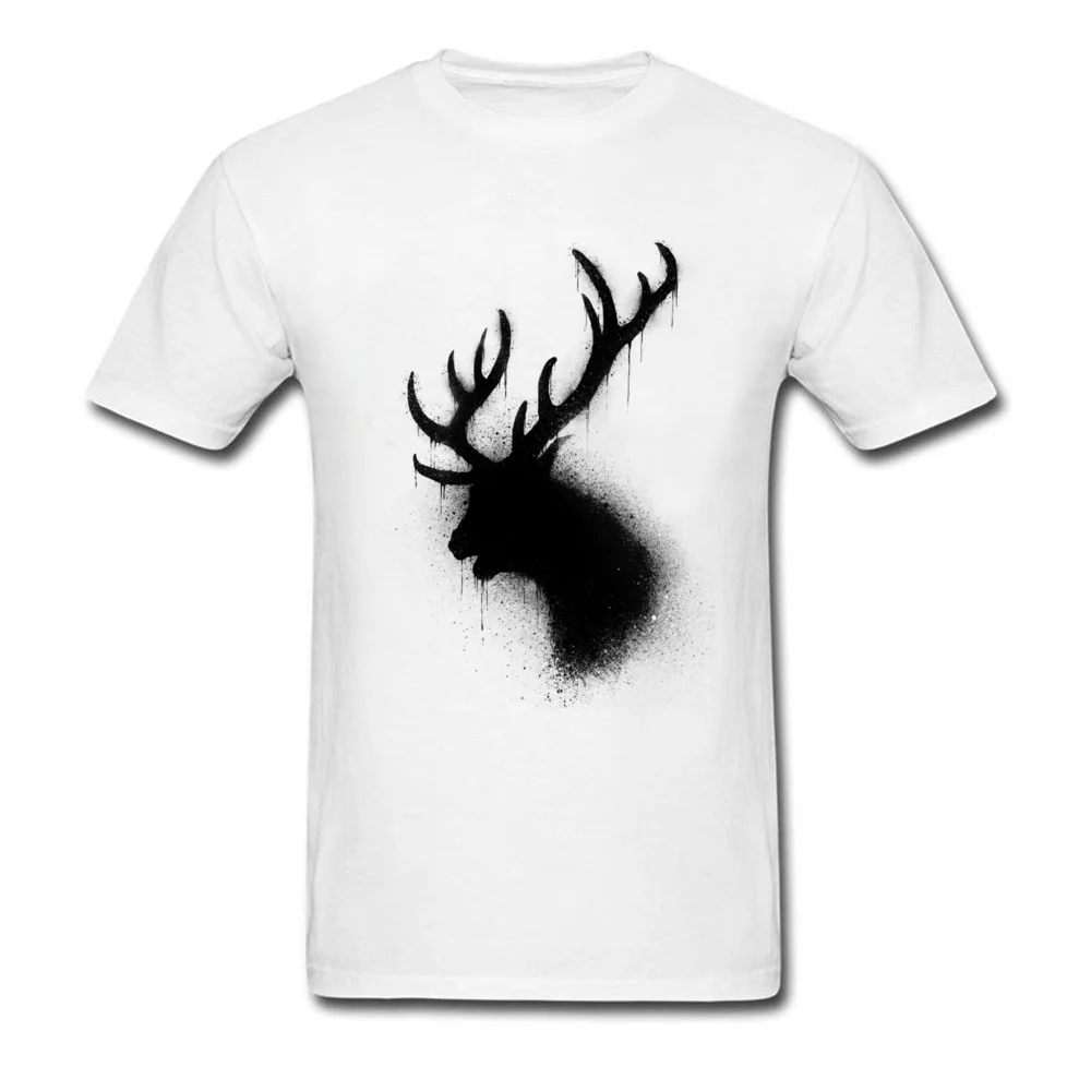 Мужская футболка из натурального хлопка с принтом оленя|t shirt men|tee shirtdesigner tshirt |