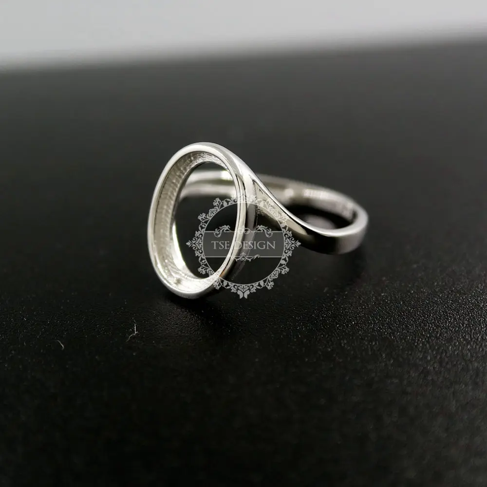 10x14 мм овальное искусственное серебряное кольцо ободок размер диаметром 18