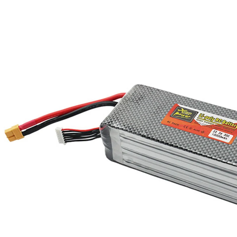 22.2 В 10000 мАч 1 шт. ZOP Батарея lipo 6 S 30C XT60 T EC5 XT90 для DJI Phantom s900 S1000 Радиоуправляемый
